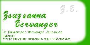 zsuzsanna berwanger business card